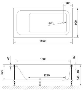 Акриловая ванна Royal Bath Accord 180x90см белый RB627100